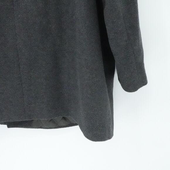 Lauren Ralph Lauren Car Coat Mens 58R Charcoal Wool Blend Quilted Lined Zip Bib - Picture 11 of 15